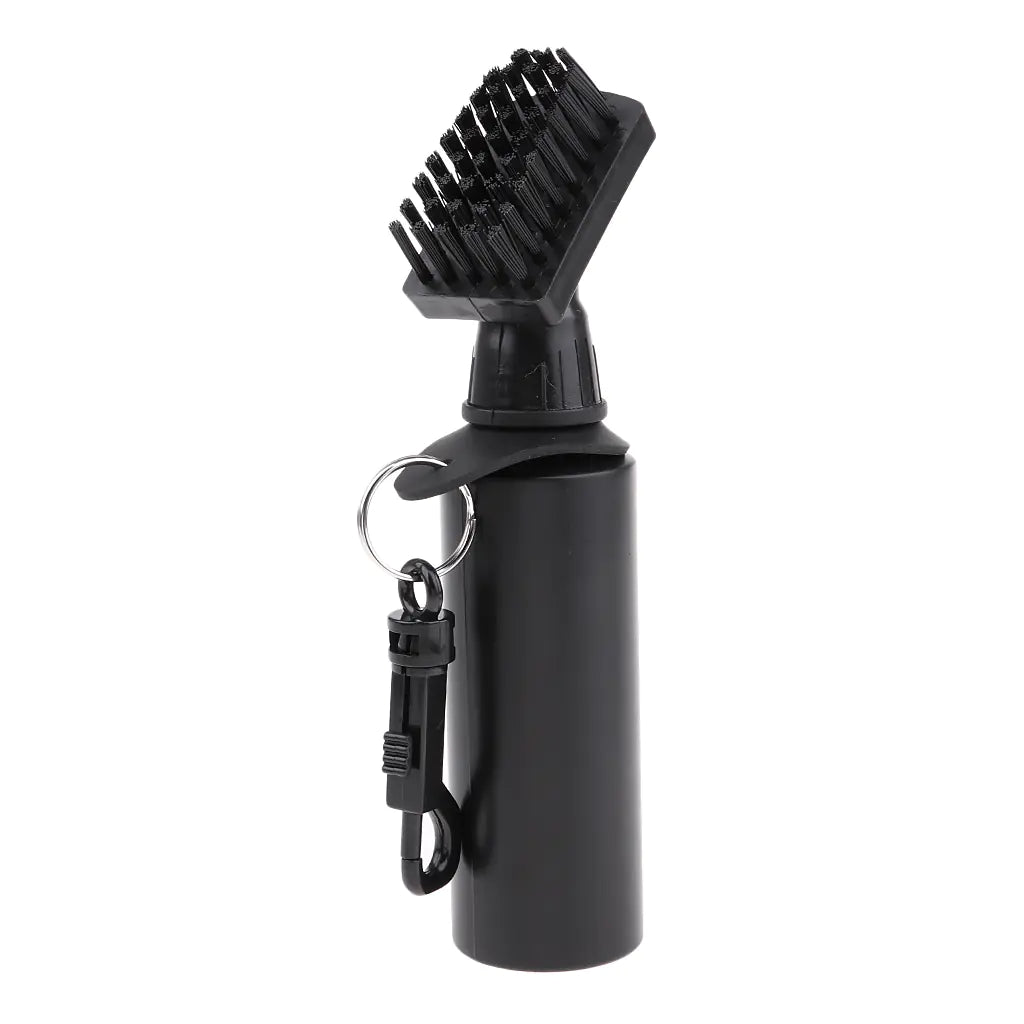 Portable Golf Club Groove Brush with Water Bottle - Black