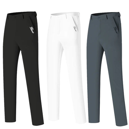 Men's Quick-Drying Elastic Golf Trousers and Shorts