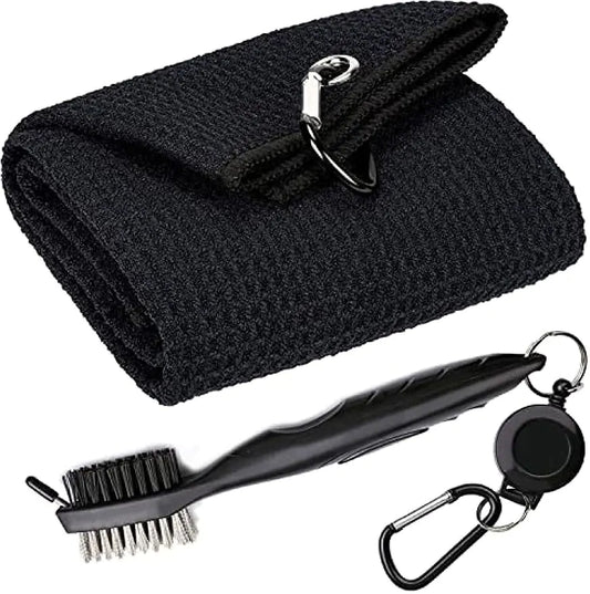 Cross-Border Outdoor Golf Towel with Brush and Hook