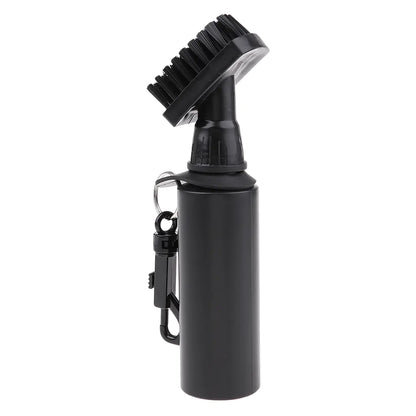 Portable Golf Club Groove Brush with Water Bottle - Black