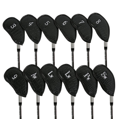 Custom PU Leather Golf Iron Head Covers with Patterns