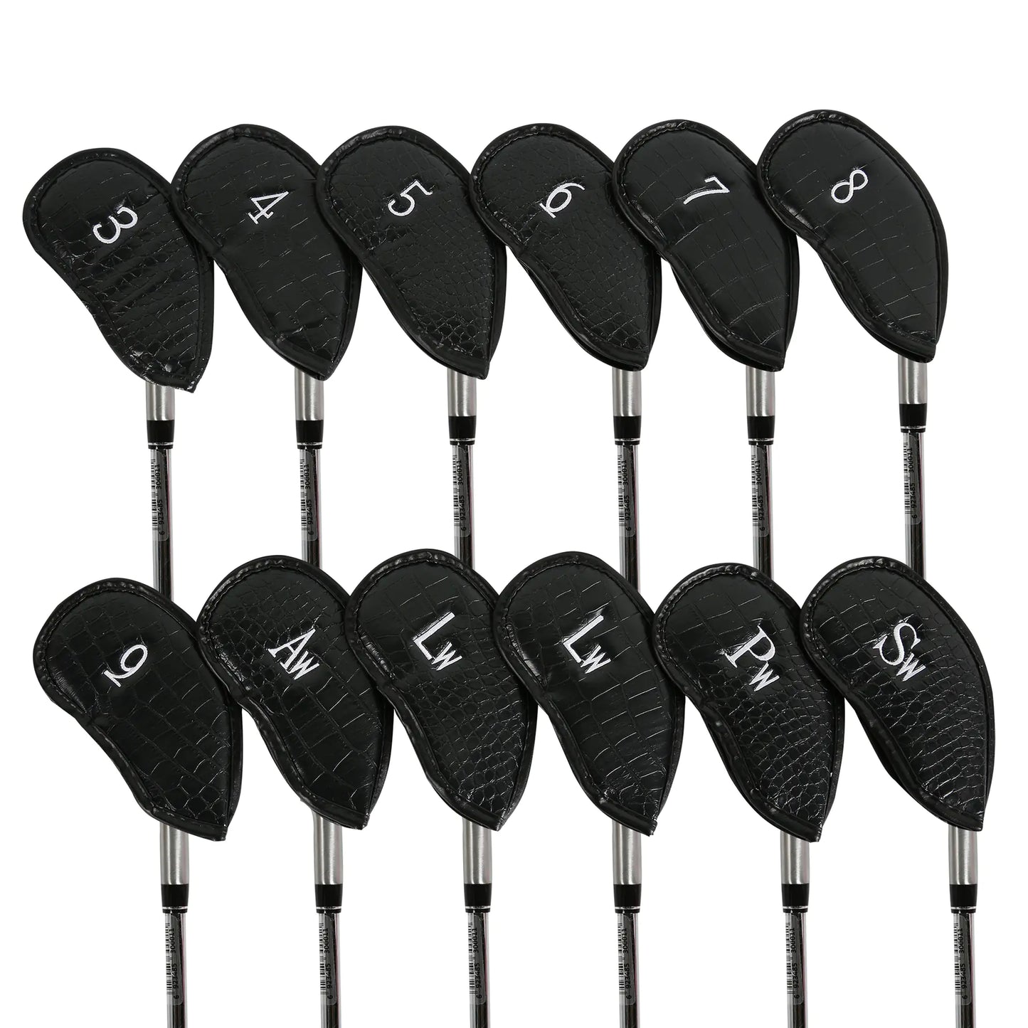 Custom PU Leather Golf Iron Head Covers with Patterns