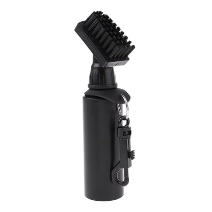 Portable Golf Club Groove Brush with Water Bottle - Black