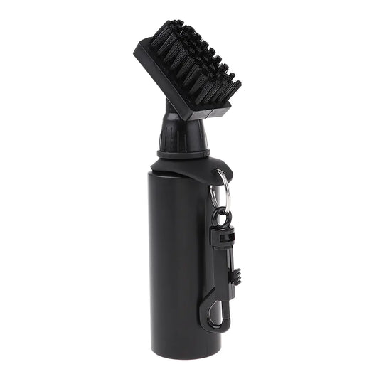 Portable Golf Club Groove Brush with Water Bottle - Black